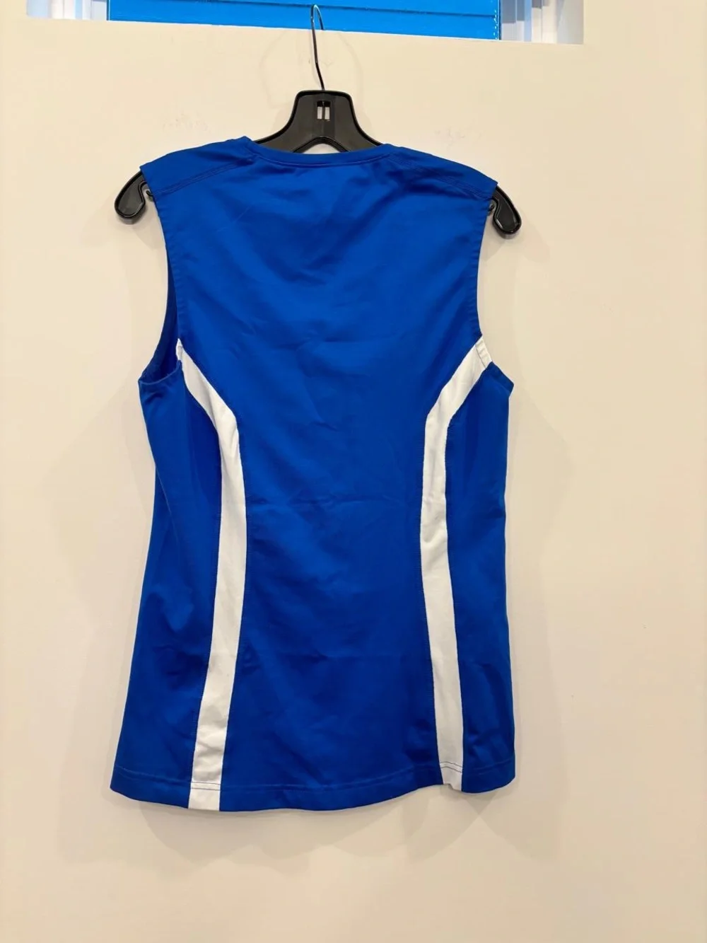 Nike Dri-FIT McEachern Indians Blue Sleeveless Compression Shirt Size S #A14